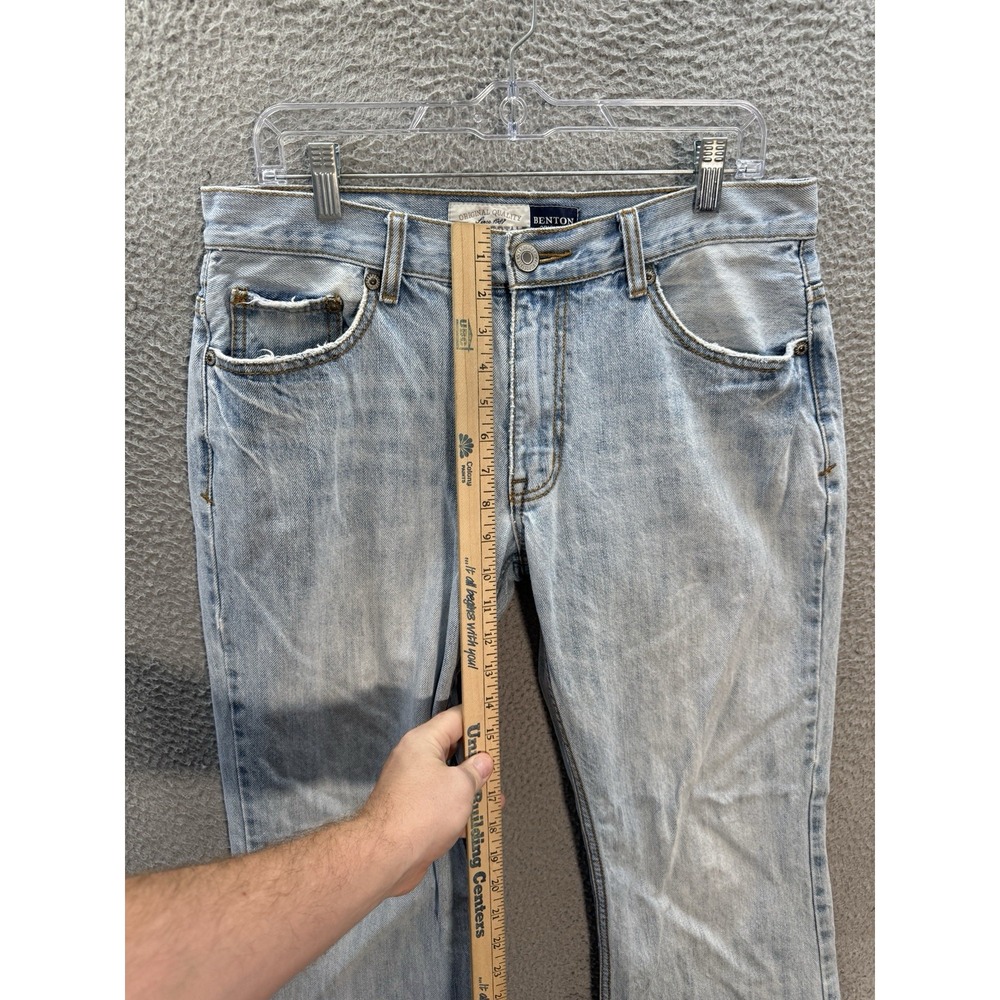 Aeropostale Jeans Mens 32x32 Blue Benton Original Bootcut Distressed Preppy - Picture 5 of 11